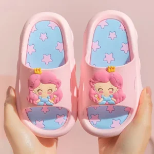 High Quality Cartoon Children Slippers for Girls Cute PVC Indoor Non Slip Bathroom Beach Sandal Baby Kids Princess Slippers Shoe