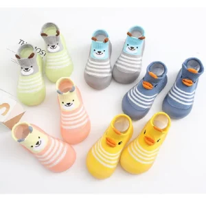 High Quality Cartoon Non Slip Rubber Soles Baby Walking Shoes Floor Baby Socks Shoes Cute Kids Socks
