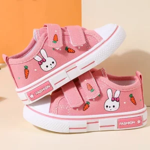 High Quality Children Spring Autumn White Canvas Shoes Mixed Color Kids School Casual Board Shoes for Girl