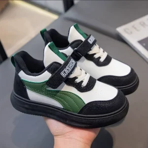 High Quality Children’s Sports Shoes Boys Outdoor Daily Running Spring and Autumn White Kids Casual Sneakers