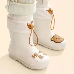 High Quality Children’s Yellow Outdoor Eva Rain Boots Girls Pink Rain Shoes Cute Bear Waterproof Cartoon