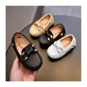 High Quality Comfortable Kids Sneakers Luxury Fancy School Shoes Boys Daily Flat Dress Shoes PU Picture Solid Casual Loafers 120