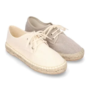 High Quality Cotton Canvas Laces up Espadrille Shoes for Toddler Boys and Dads