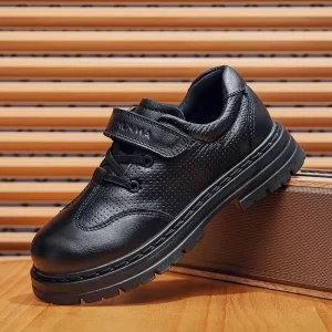 High Quality Cowhide Kids Leather Shoes School Shoes Children Anti slip Sport Shoes for Boys and Girls