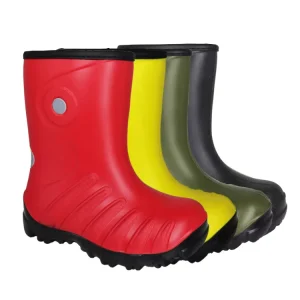 High Quality Custom Color Winter Warm Snow Garden Children Boys Girls Biodegradable Anti Slipping Kids Pu Injection Rain Boots