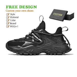 High Quality Custom Logo Shoe Trendy Chunky Sneakers for Women Platform Sneaker Fashion Dad Shoes Lace up Footwear