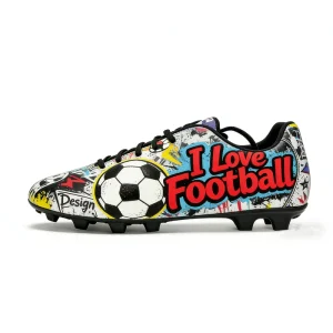 High Quality Customized Anti-Slip Football Boots Kids and Adult Soccer Cleats with Training Rubber Insole for Autumn Season