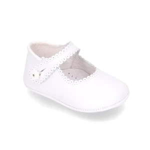 High Quality Elegant Soft Leather Little Mary Jane White Dress Shoes for Baby Girl