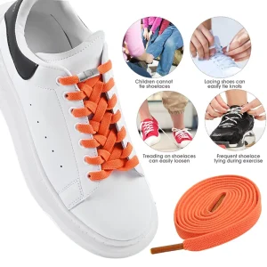 High Quality Flat Elastic Sneaker Laces for Kids & Adults Colorful Press Metal Lock Convenient No Tie for Shoelace for Sport