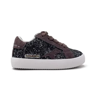 High Quality Girls Brown Shoes Black Glitter Children’s Casual Footwear Genuine Leather Little Kids Sport Sneakers