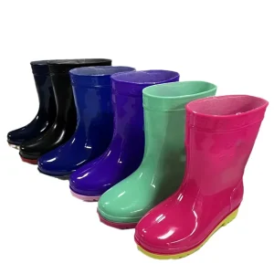 High Quality Kids PVC Rain Boots Popular Cartoon Print Waterproof Jelly Gumboots Light Weight Wellington Boots for Kids Women