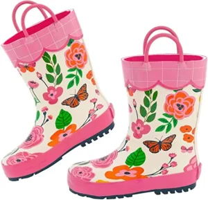 High Quality Kids Rubber Boots in Rain Boots Baby Carton Gumboots With Handle