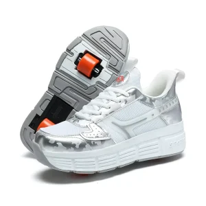 High Quality Kids Shoes With Two Wheels Shoes Roller Skate Shoes Boys Girls
