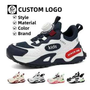 High Quality Kids Sport Running Shoes Breathable Mesh Upper EVA Midsole Outsole Non-slip Casual Boys Girls Four Seasons Use