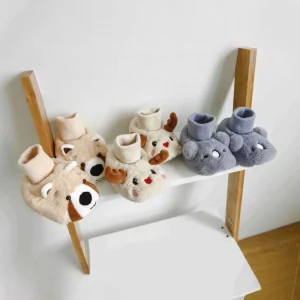 High Quality Kids Toddler Anti slip Sole Cute Animals Lovely Indoor Baby Soft Warm Thermal Grip Shoe Socks