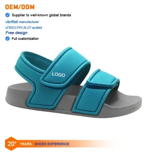 High Quality Light Weight Open Toe Hook Loop EVA Clog Unisex Outdoor Kids Beach Sandals with Arch Support Breathable