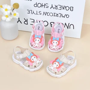 High Quality Lightweight Slip Resistant Girls Sandals Cartoon Doll Closed Toe Sandals for Kids