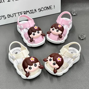 High Quality Lightweight slip Resistant Girls Sandals Fashion Simple Style Outdoor Closed Toe Sandals for Kids