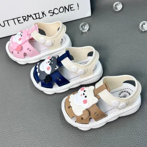 High Quality Lightweight slip Resistant Girls Sandals Fashion Simple Style Outdoor Closed Toe Sandals for Kids