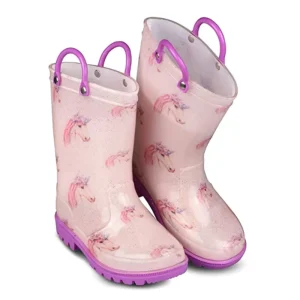 High Quality PVC Rainboots for Kids Waterproof Cotton Fabric Lining Rain Boots Children’s Boots
