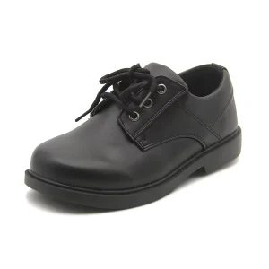 High Quality Price Lace up Children Kids Boxcalf Leather Black School Dress Shoes for Boys Girl Zapatos Escolares