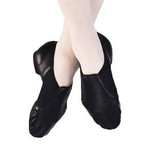 High Quality Professional 18 46 Sizes Toddlers Kids Black Tan Cow Leather Jazz Shoes