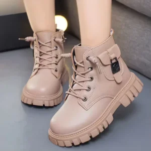 High Quality Rts Winter Kids Designer Child Non-slip Boy Girl Outdoor Snow Walking Warm Martin Boot Shoes for Girl