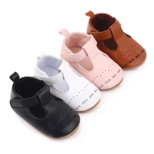 High Quality Simple Leather Baby Shoes Unisex Casual Infant Shoes