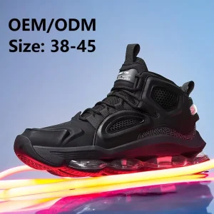 High Quality Sporty Boys Basketball Shoes School Kids Mesh Sports Sneaker 38-45# Big Size Customize Brand Famous Logo
