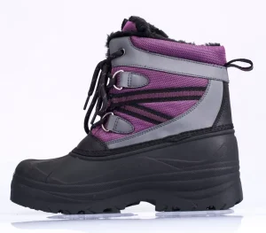 High Quality Warm Lining Waterproof Upper Anti-slip Rubber Sole Unisex Midi High Laced Kids Snow Boots