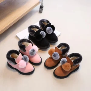 High Quality Winter Non slip Girls Snow Boots Soft Sole Kids Warm Boots