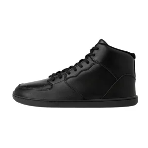 High Top Barefoot Shoes Wide Toe Box Zero Drop for Men Women PU Leather Durable Casual Walking Sneakers