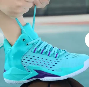 High Top Basketball Sports Shoes for Boys Light Weight Breathable Mesh Non Slip Cushioned