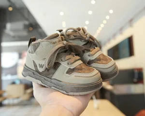High-Top Casual Shoes for Boys Girls Non-Slip Sports Design with Spring Season PVC Insole