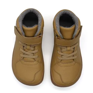 High Top Winter Kids Boots Minimalist Child Barefoot Shoes School Walking Flat Zero Drop Shoes Wide Ergonomic Shoes