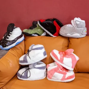 Home Winter Warm Indoor Shoes Cotton House Plush Trainer Slipper Soft Plush Air Sneaker Slippers