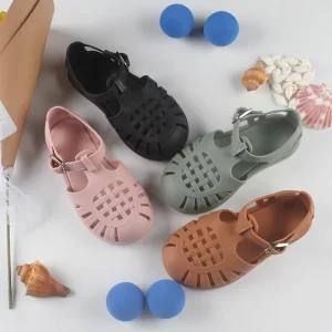 Hot Sell Kids Roman Shoes Toddler Candy Color Girl Boys Anti Slip Casual Jelly Sandal Shoes for Children