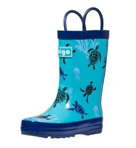 Hot Selling Sea Turtle Design Kids Rubber Boots Waterproof Rain Boots for Summer Winter and Autumn