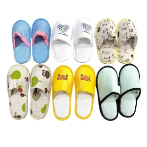 Hotel Disposable Travel Slippers Children’s Home Hospitality Homestay Non-slip Thickened Open Toe Simple Solid Color