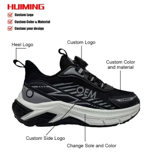 HuiMing Breathable Mesh Upper Girls Children Sneakers Running Sports Shoes for Kids Boys