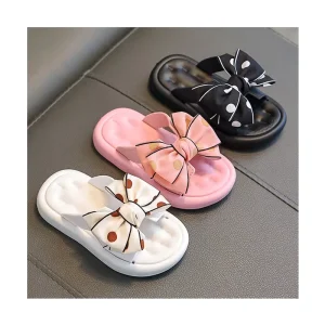 Indoor Baby Casual Shoes Non-slip Ladies Sandals Slippers Soft Butterfly Girl Sandals with Rubber Insole Kid’s Style