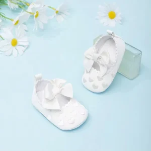 Indoor Infant Baby Comfortable Bow Princess Shoes Anti Slip Infant Dress Shoes