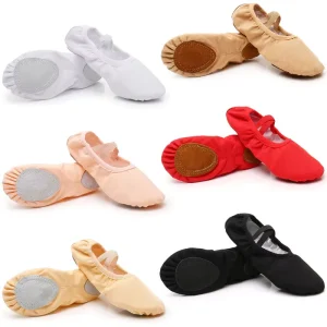 Indoor Wear resisting Soft Latin Ballet Shoes for Children Girls Shape Body Dancing Class