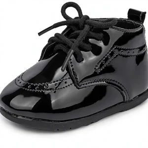 Infant Baby Boy Oxford Shoes PU Leather Loafers Rubber Soft Sole Ankle Toddler Girl Baby Walking Shoes Wedding Shoes