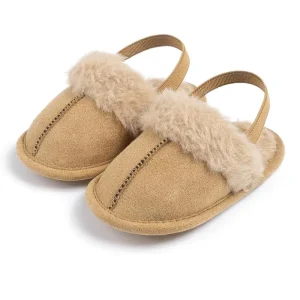 Infant Baby Boys Girls Slippers Faux Suede Toddler Soft Warm Flats Newborn Crib Shoes