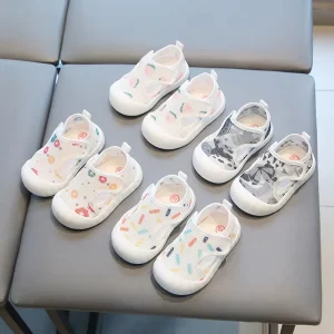 Infant Baby Girl Boy Soft Breathable Sandals 1-2 Year Old Mesh Surface Non-slip Soft Sole Baby Shoes