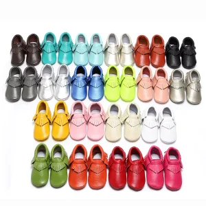 Infant Baby Girls Boys Moccasins Soft Leather First Walkers Loafer Sock Shoes Prewalker Tassels Toddler Casual Waterproof Shoes