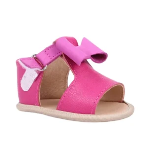 Infant Baby Girls Boys Sandals Summer Bowknot Crib Shoes Toddler Cow Leather Flower Soft Suede Sole Dress First Walker Shoes