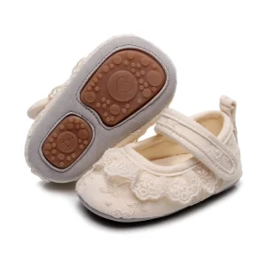Infant Baby Girls Shoes Korean Version Princess Shoes Spring Summer Newborn Baby Lace Female Soft Sole Baby Shoes Toddler