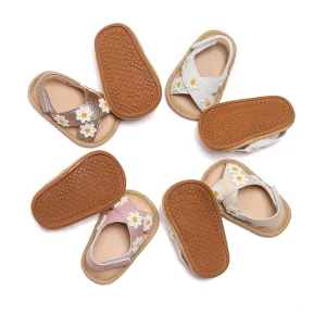 Infant Comfortable Toddler Shoes Cross Strap Flower Girls Sandals High Quality Baby Shoes